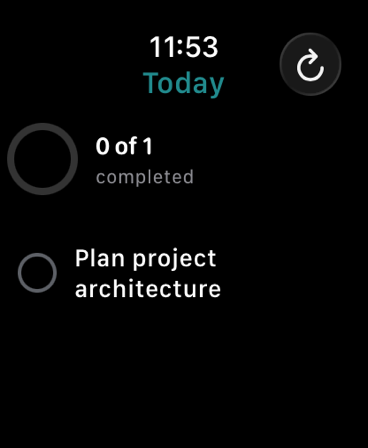 Apple Watch app for quick task management on the go
